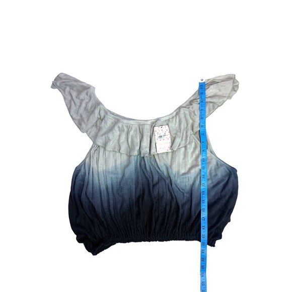 Free People Ombré Off The Shoulder Blouse Size M Soft Stretch Rayon Viscose NWT - Picture 12 of 12